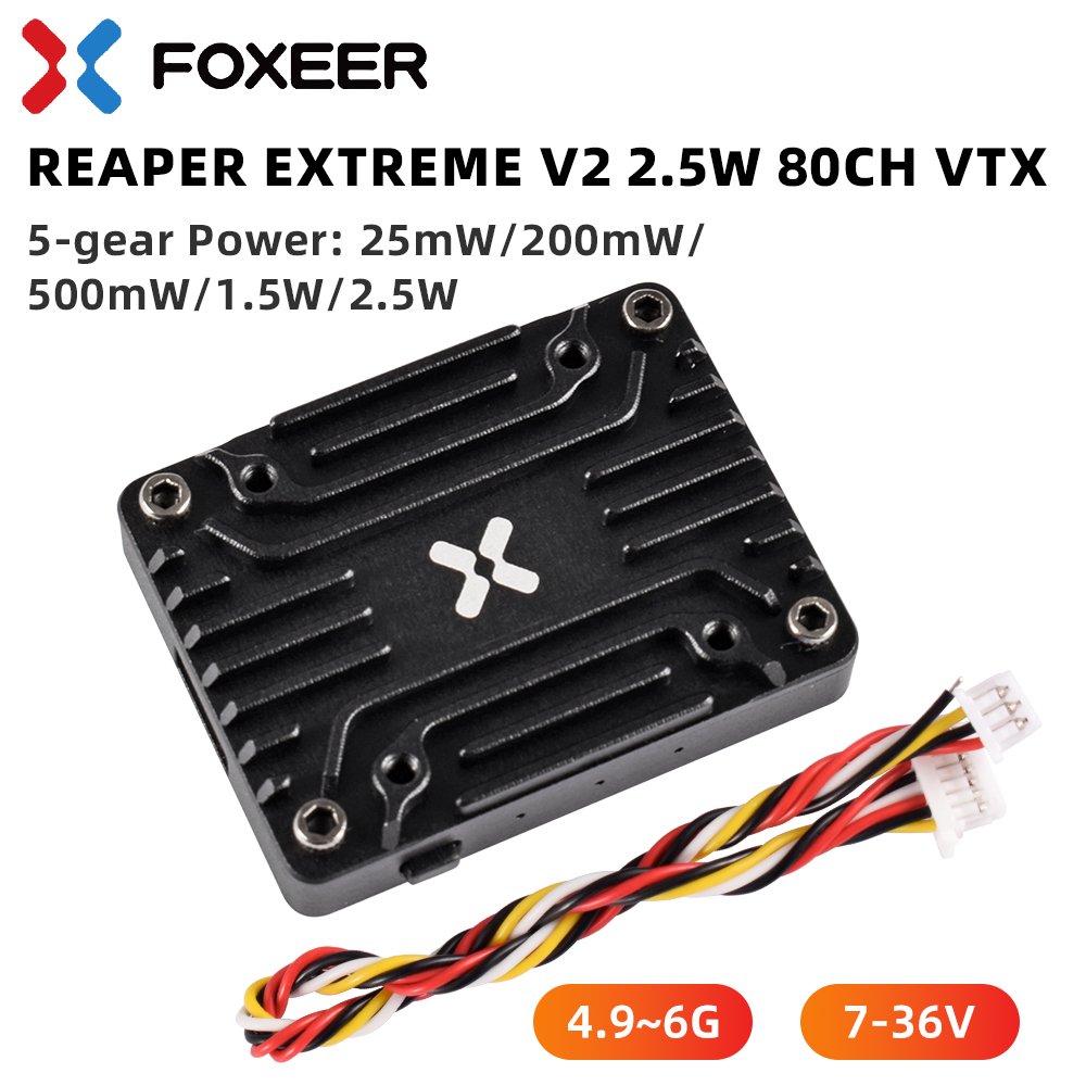 خصم كبير: جهاز إرسال فيديو FPV - مراجعة Foxeer Reaper Extreme 2.5W Vtx وسعره